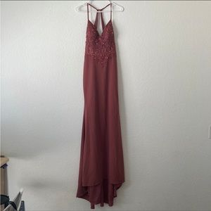 Adaly dress in desert rose